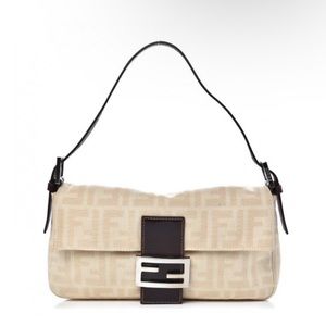 vintage fendi baguette canvas bag